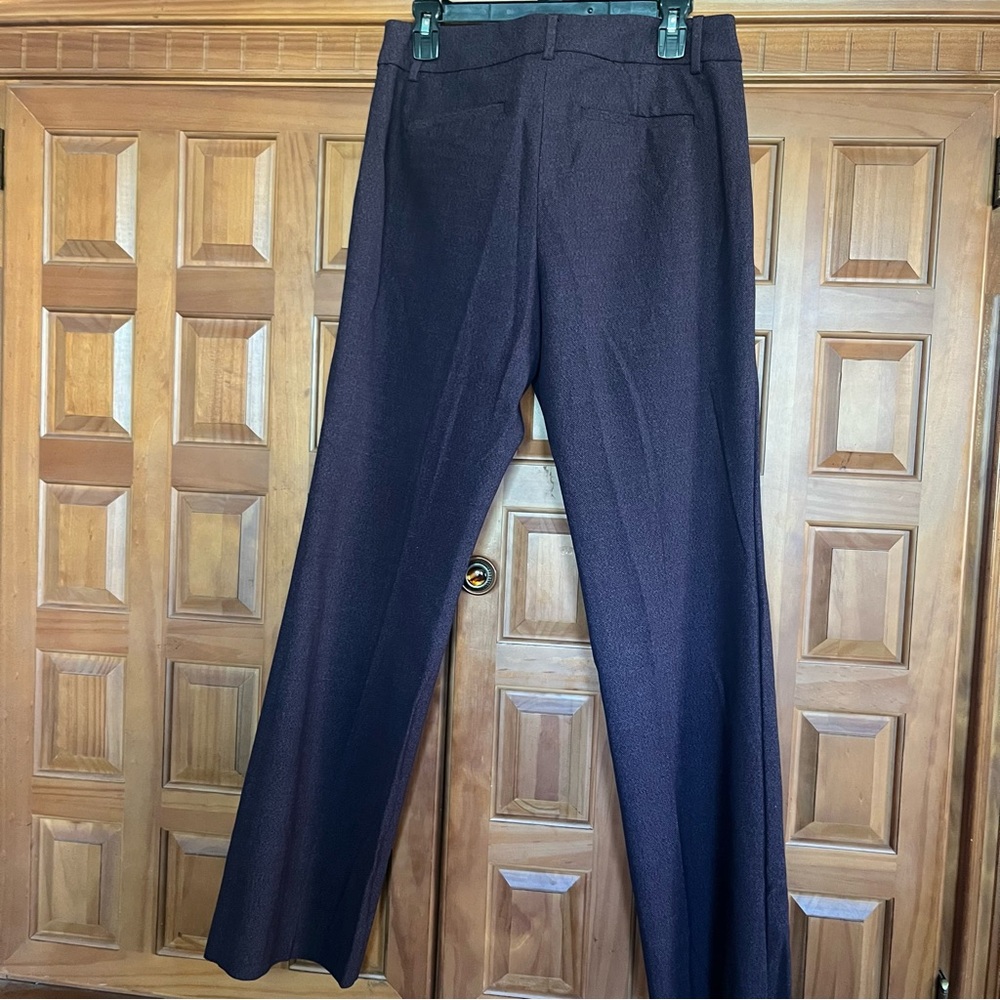 NWOT LOFT Purple Marisa Trousers Classic Straight-Leg Design Size 8 - Picture 4 of 6